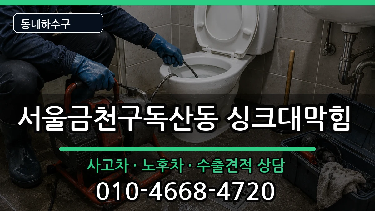 서울금천구독산동 싱크대막힘 증상 처리 안내 이미지 3