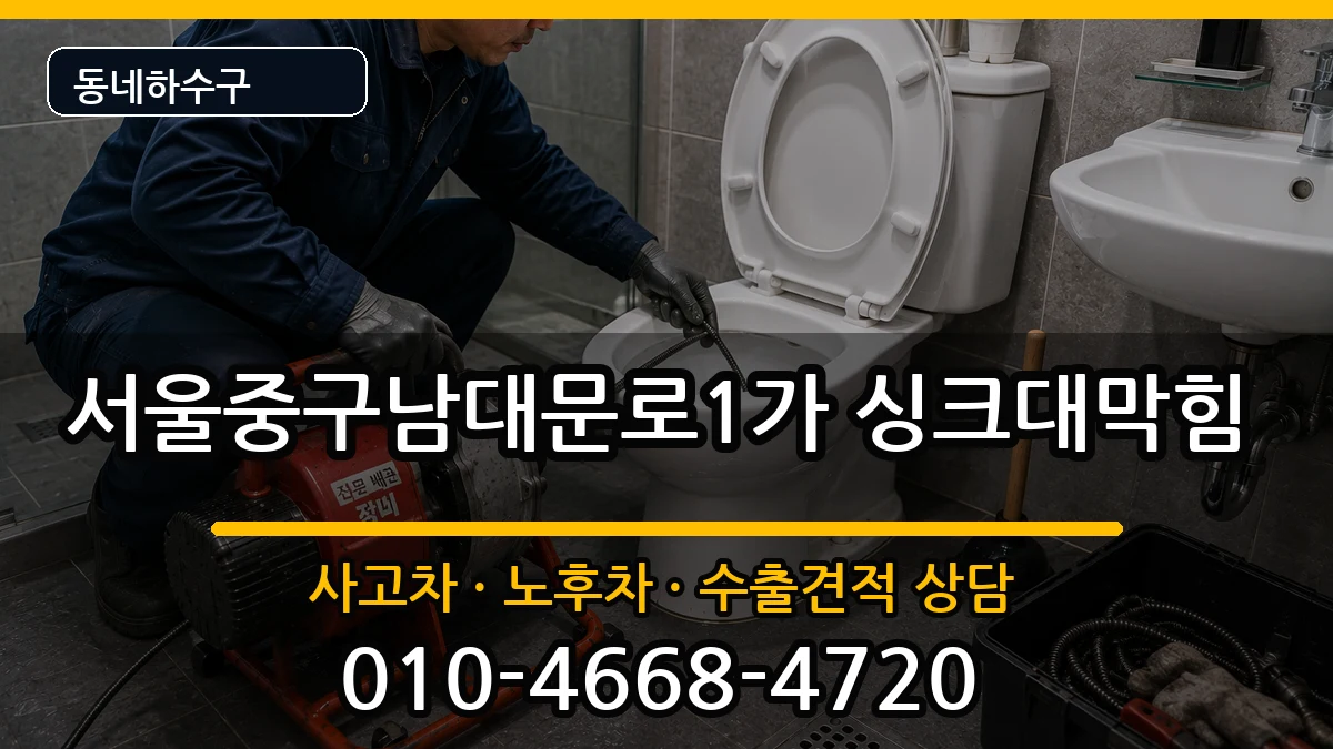 서울중구남대문로1가 싱크대막힘 증상 처리 안내 이미지 1