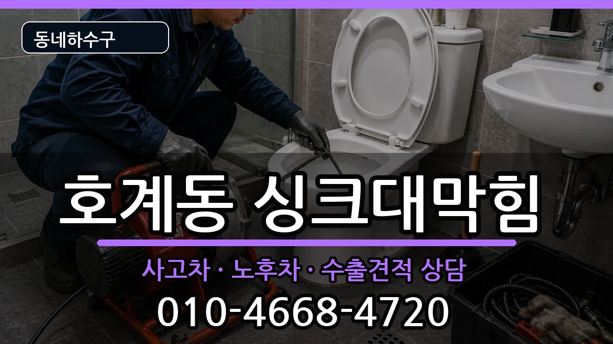 경기안양시동안구호계동  싱크대막힘 사례형