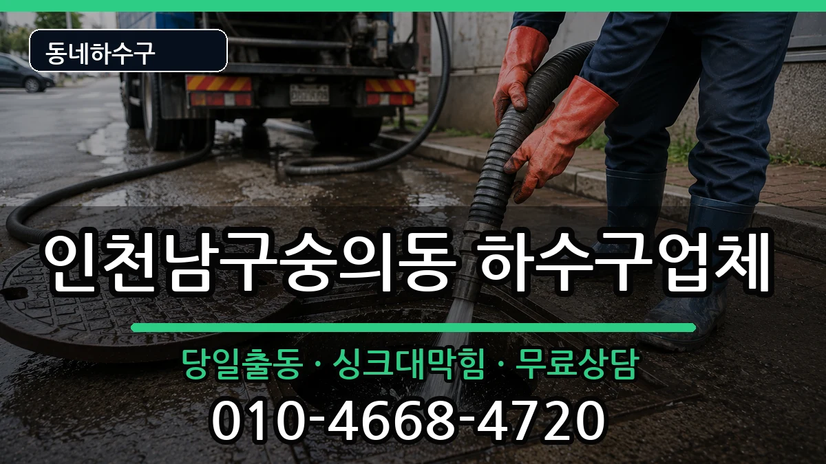 인천남구숭의동 하수구막힘 인천남구숭의동 하수구막힘 증상 처리 안내 이미지 3