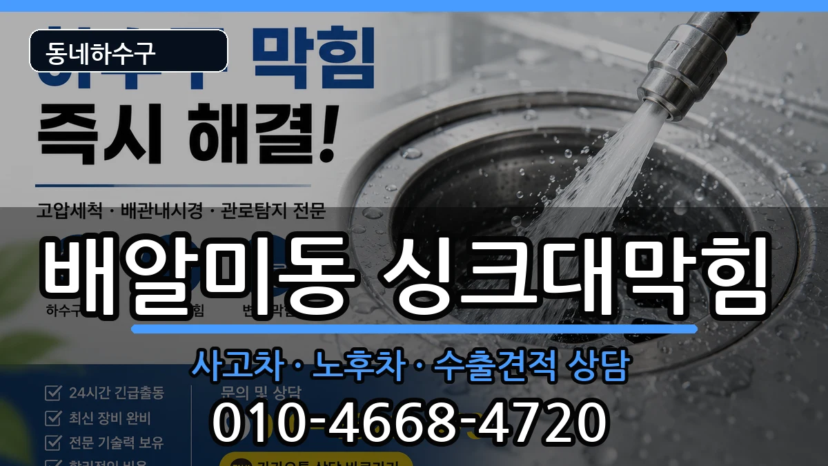 경기하남시배알미동 싱크대막힘 경기하남시배알미동 싱크대막힘 증상 처리 안내 이미지 2