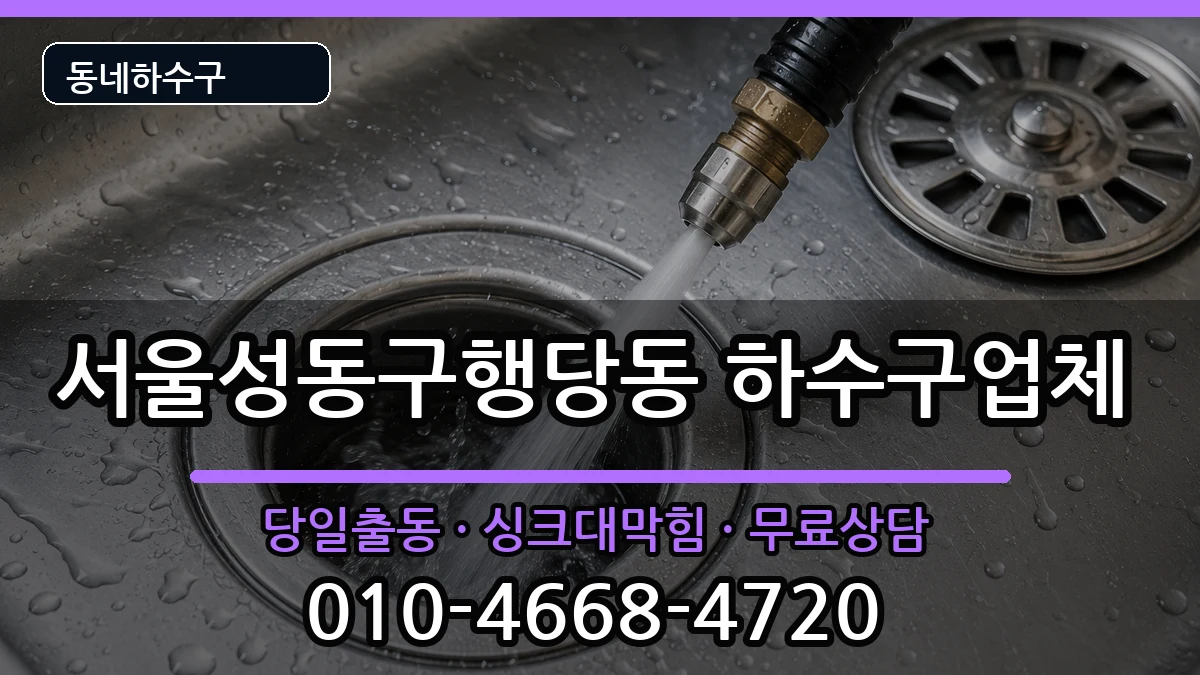 서울성동구행당동  하수구막힘 비용형