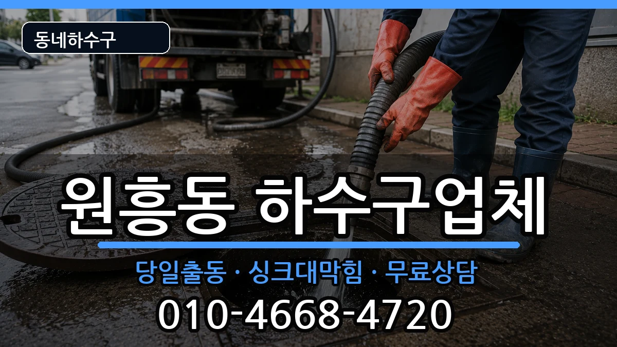 경기고양시덕양구원흥동 하수구막힘 증상 처리 안내 이미지 1