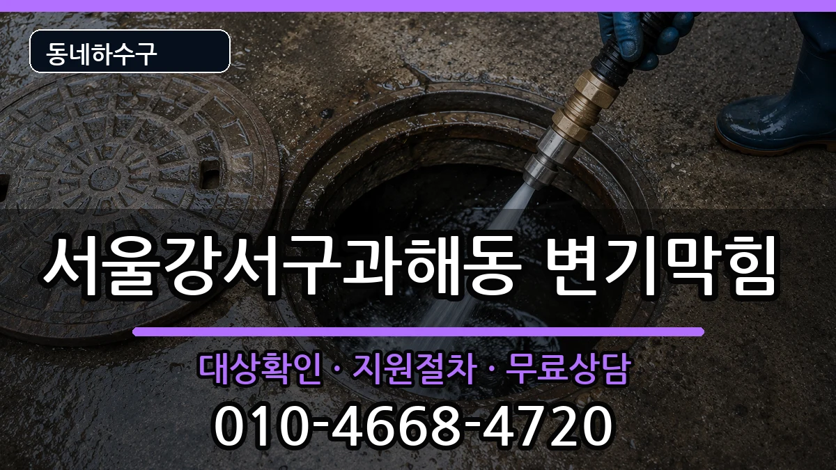 서울강서구과해동 변기막힘 증상 처리 안내 이미지 1
