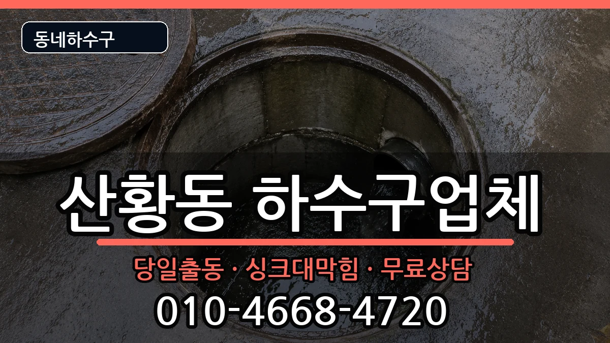 경기고양시일산동구산황동  하수구막힘 FAQ형