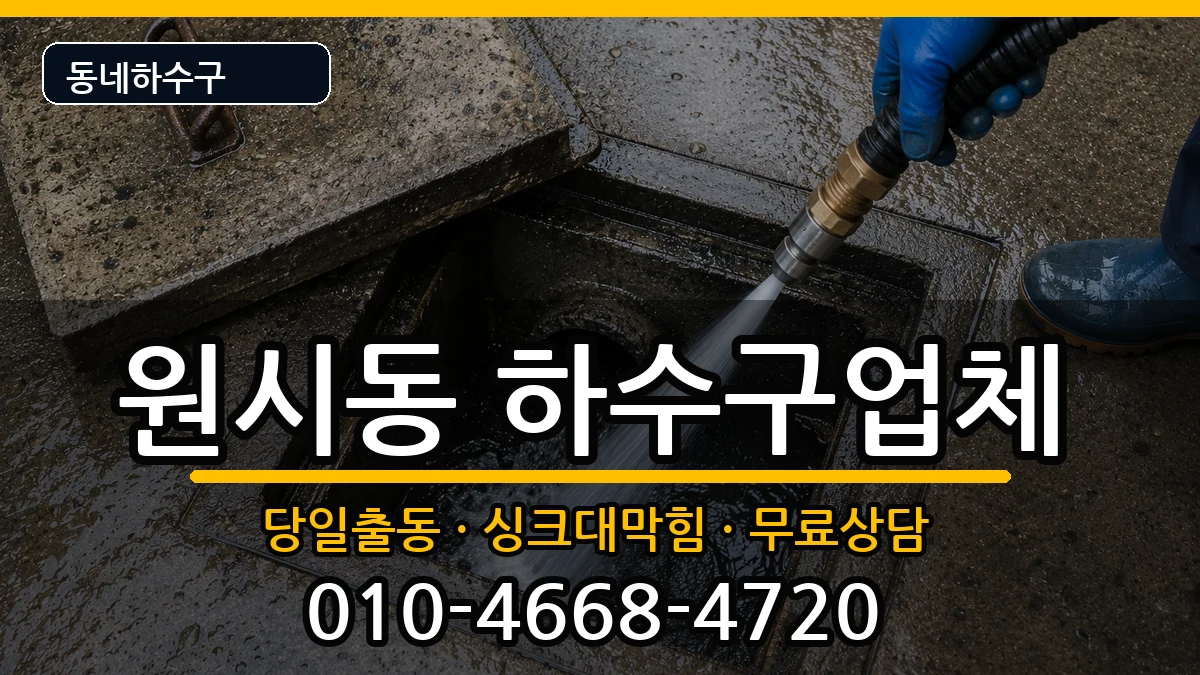 경기안산시단원구원시동 하수구막힘 증상 처리 안내 이미지 1