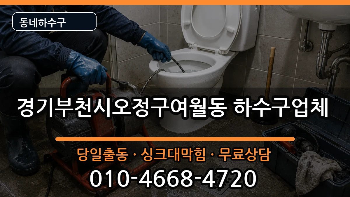 경기부천시오정구여월동 하수구막힘 경기부천시오정구여월동 하수구막힘 증상 처리 안내 이미지 3