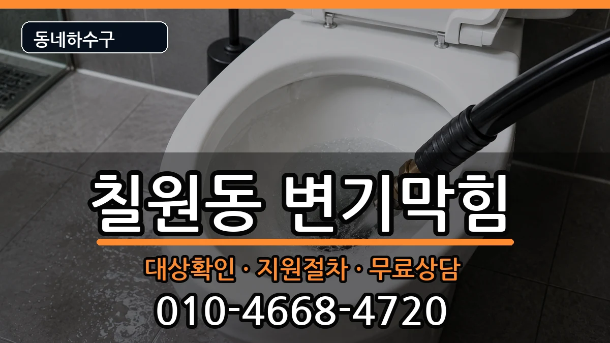 경기평택시칠원동 변기막힘 증상 처리 안내 이미지 2