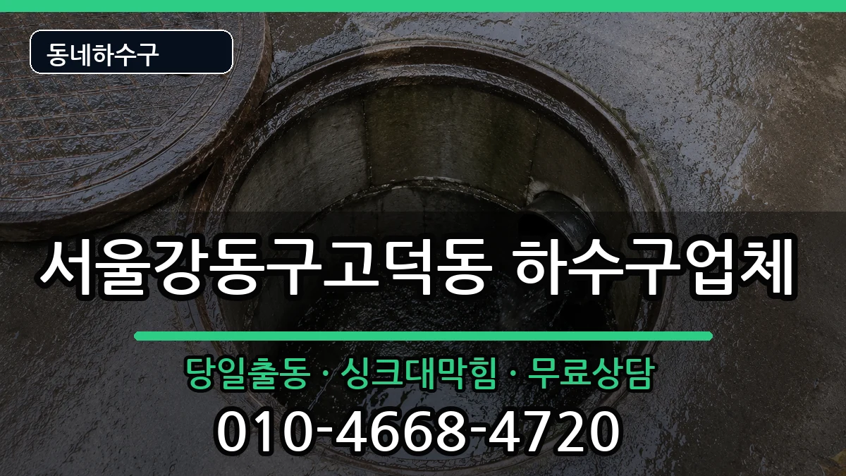 서울강동구고덕동  하수구막힘 FAQ형