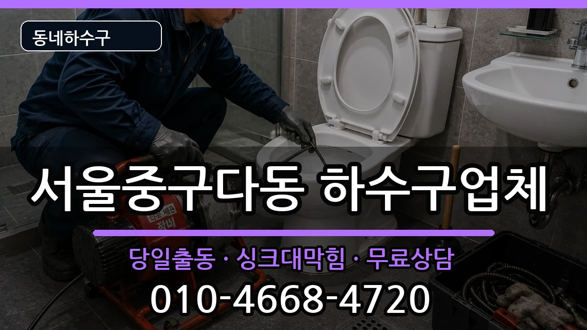 서울중구다동  하수구막힘 사례형