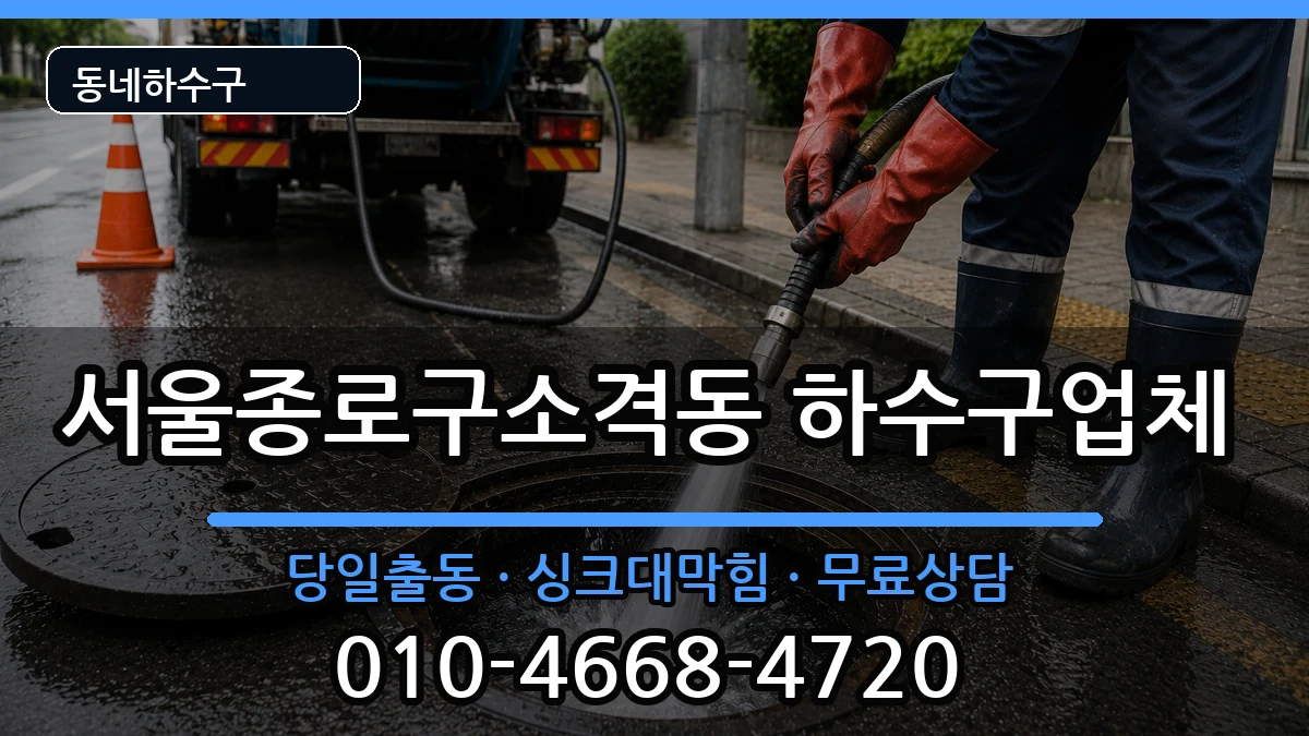 서울종로구소격동  하수구막힘 질문형