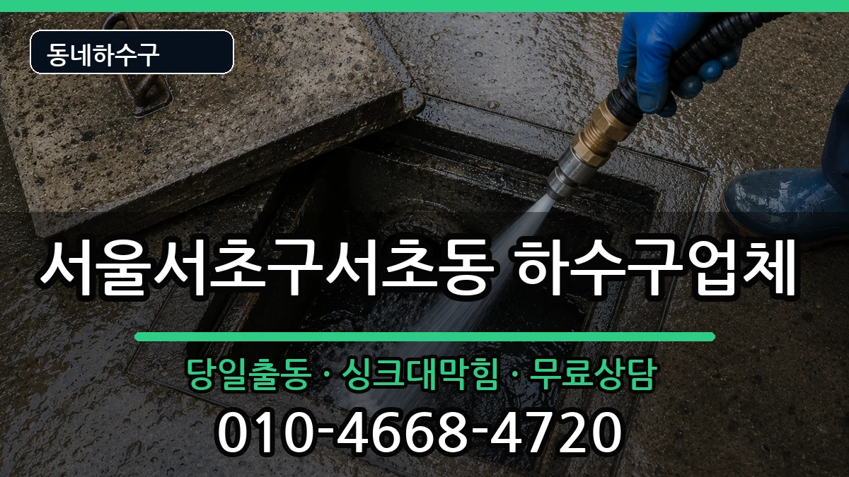 서울서초구서초동 하수구막힘 서울서초구서초동 하수구막힘 증상 처리 안내 이미지 1