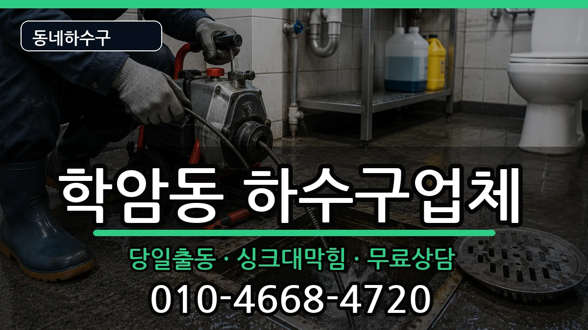 경기하남시학암동 하수구막힘 증상 처리 안내 이미지 3