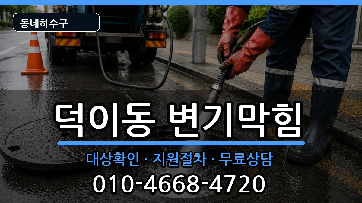 경기고양시일산서구덕이동  변기막힘 질문형