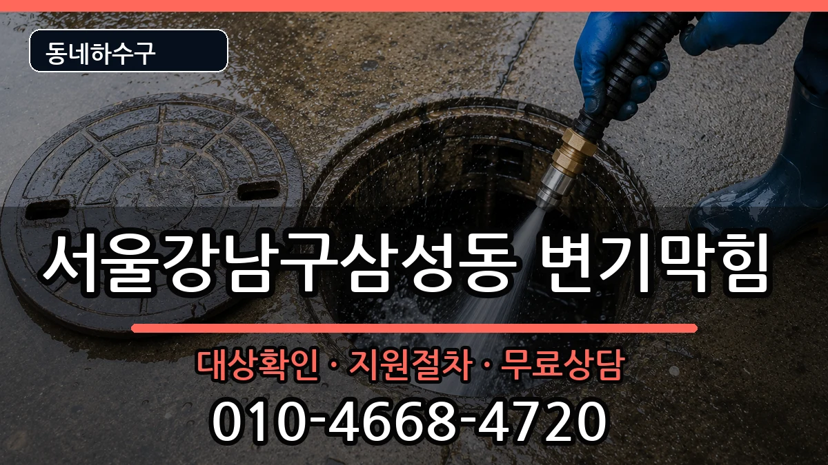 서울강남구삼성동 변기막힘 증상 처리 안내 이미지 3