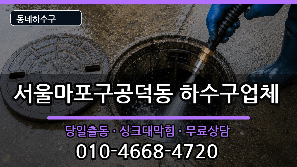 서울마포구공덕동  하수구막힘 FAQ형