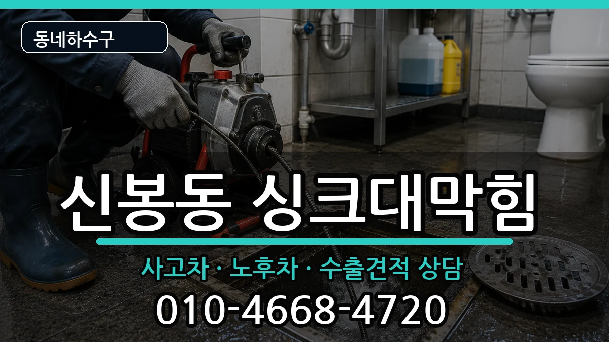 경기용인시수지구신봉동  싱크대막힘 정보형