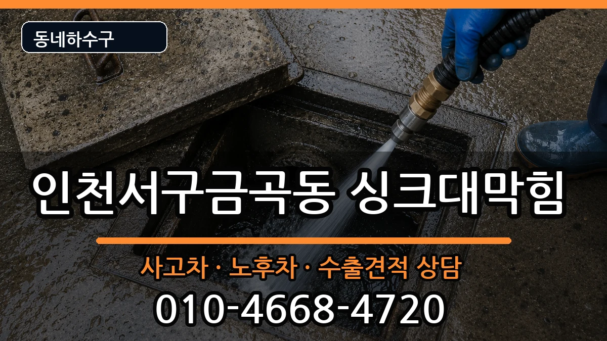 인천서구금곡동 싱크대막힘 증상 처리 안내 이미지 1