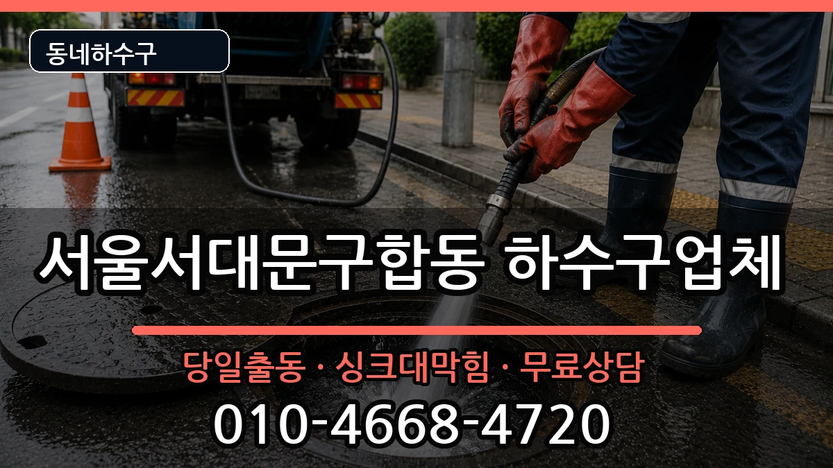 서울서대문구합동  하수구막힘 질문형