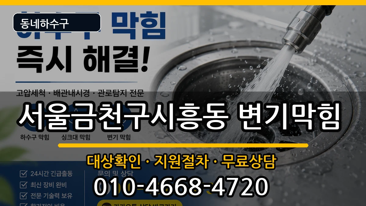서울금천구시흥동 변기막힘 서울금천구시흥동 변기막힘 증상 처리 안내 이미지 1
