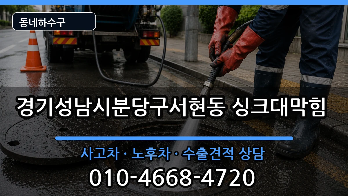 경기성남시분당구서현동 싱크대막힘 증상 처리 안내 이미지 3