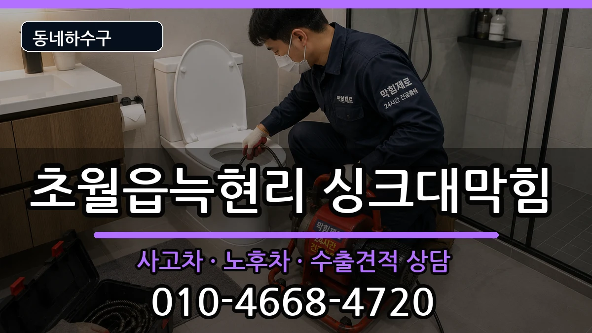 경기광주시초월읍늑현리  싱크대막힘 사례형