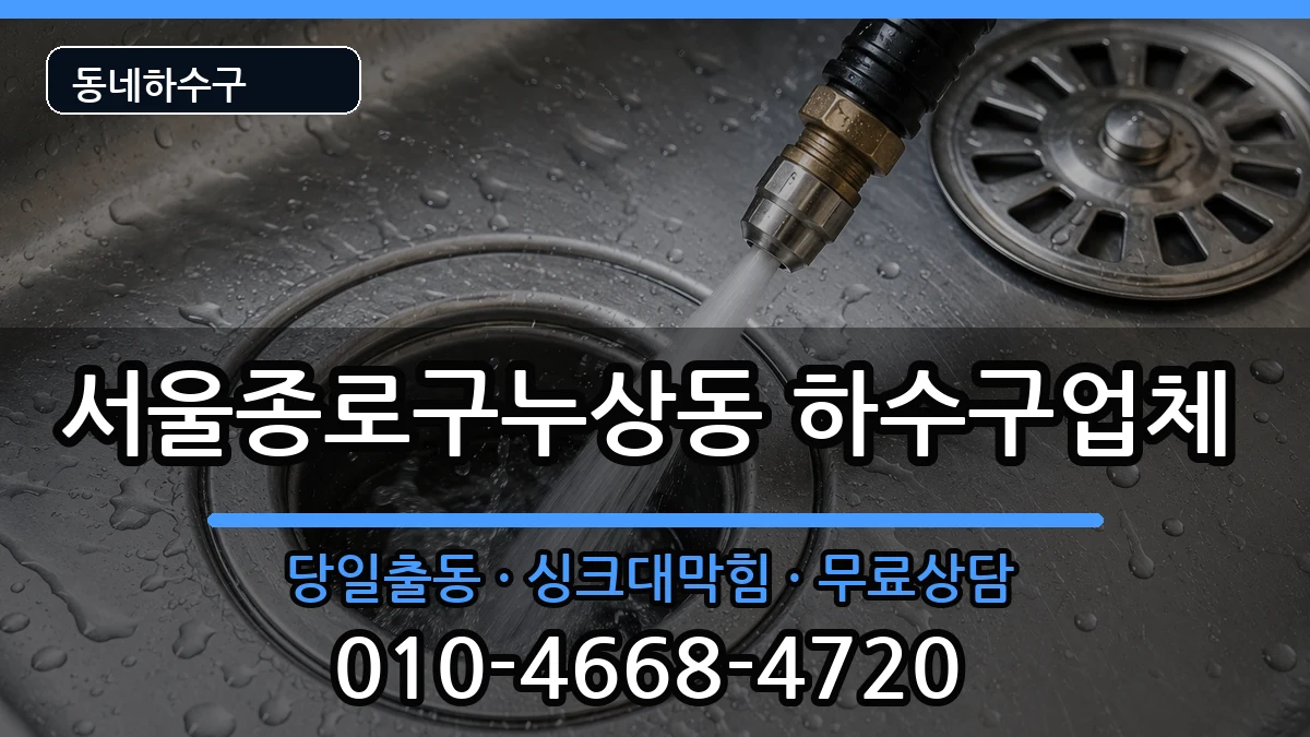 서울종로구누상동 하수구막힘 서울종로구누상동 하수구막힘 증상 처리 안내 이미지 2