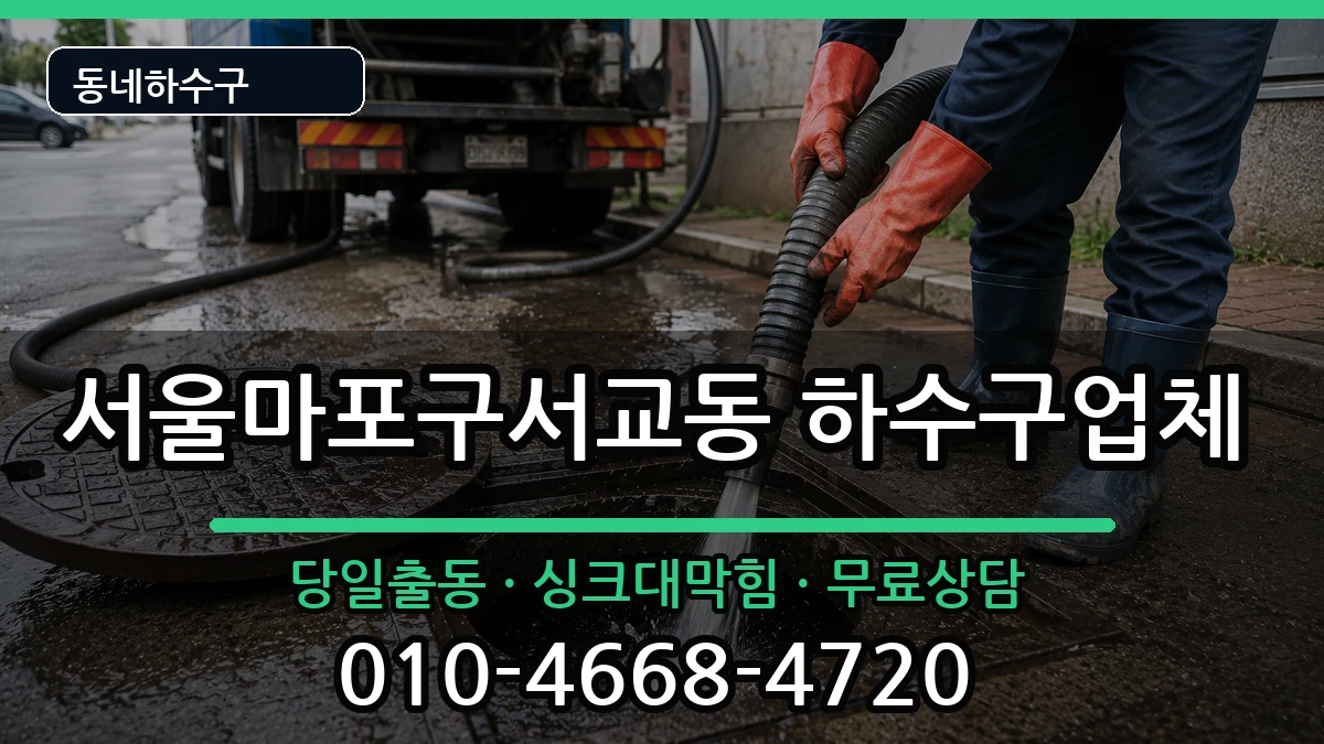 서울마포구서교동 하수구막힘 서울마포구서교동 하수구막힘 증상 처리 안내 이미지 2