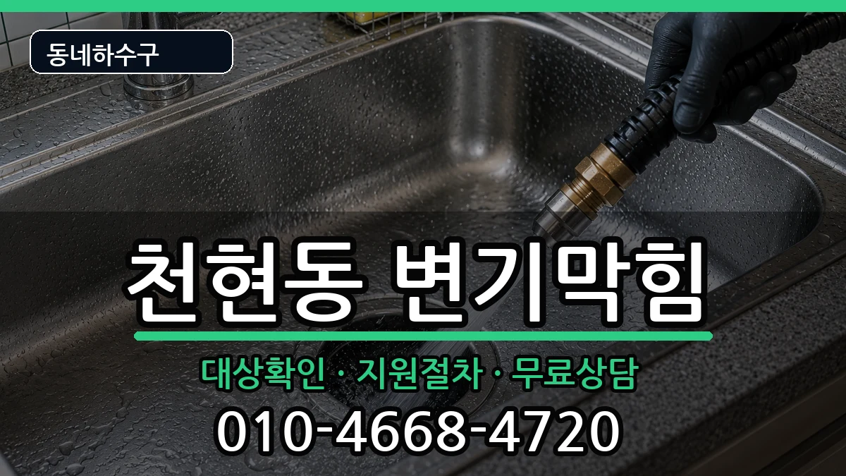 경기하남시천현동 변기막힘 증상 처리 안내 이미지 2