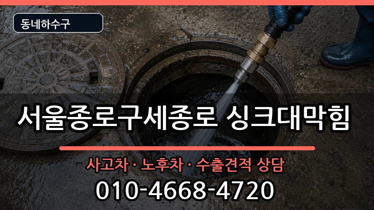 서울종로구세종로  싱크대막힘 주의사항형