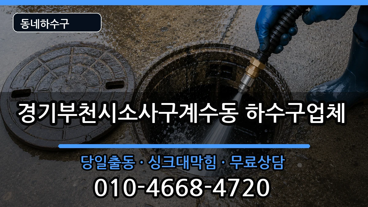 경기부천시소사구계수동 하수구막힘 증상 처리 안내 이미지 3