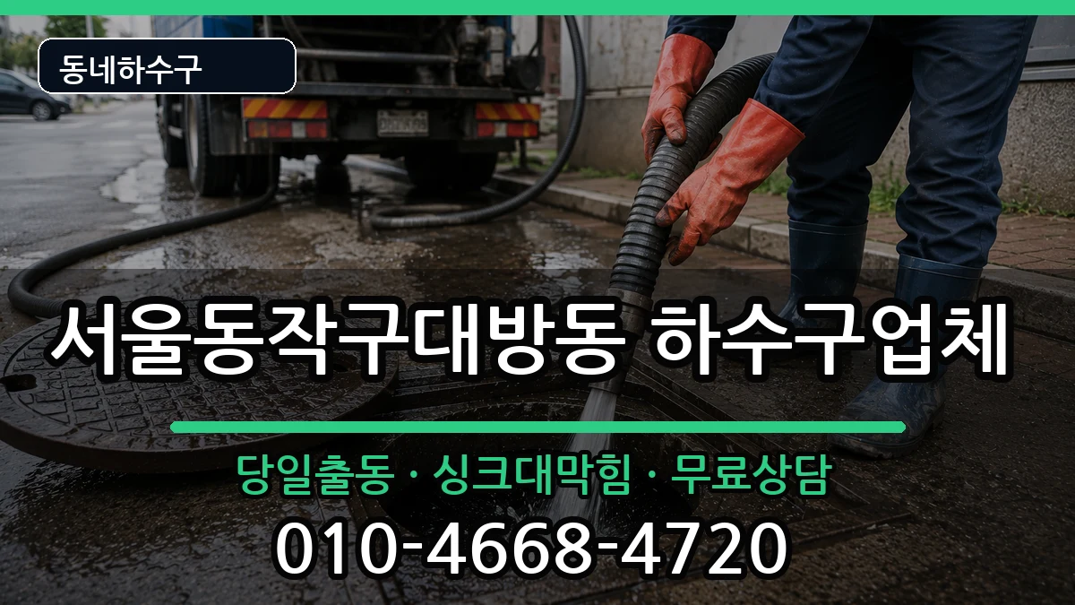 서울동작구대방동 하수구막힘 증상 처리 안내 이미지 2