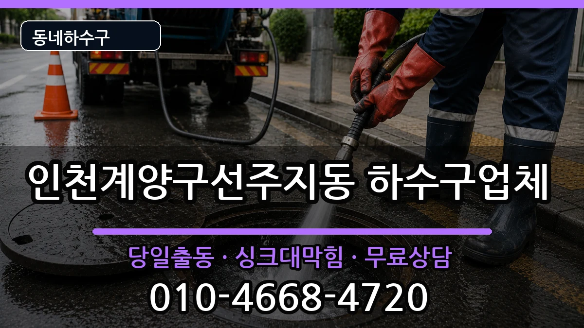 인천계양구선주지동 하수구막힘 인천계양구선주지동 하수구막힘 증상 처리 안내 이미지 3
