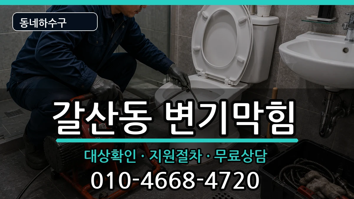 경기안양시동안구갈산동 변기막힘 증상 처리 안내 이미지 1