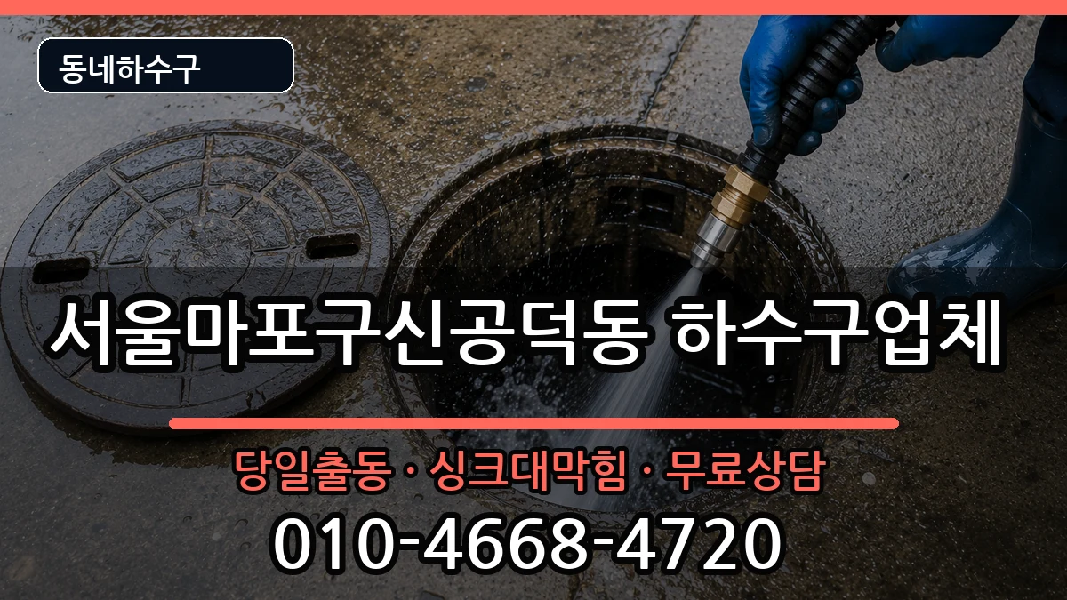 서울마포구신공덕동 하수구막힘 증상 처리 안내 이미지 3