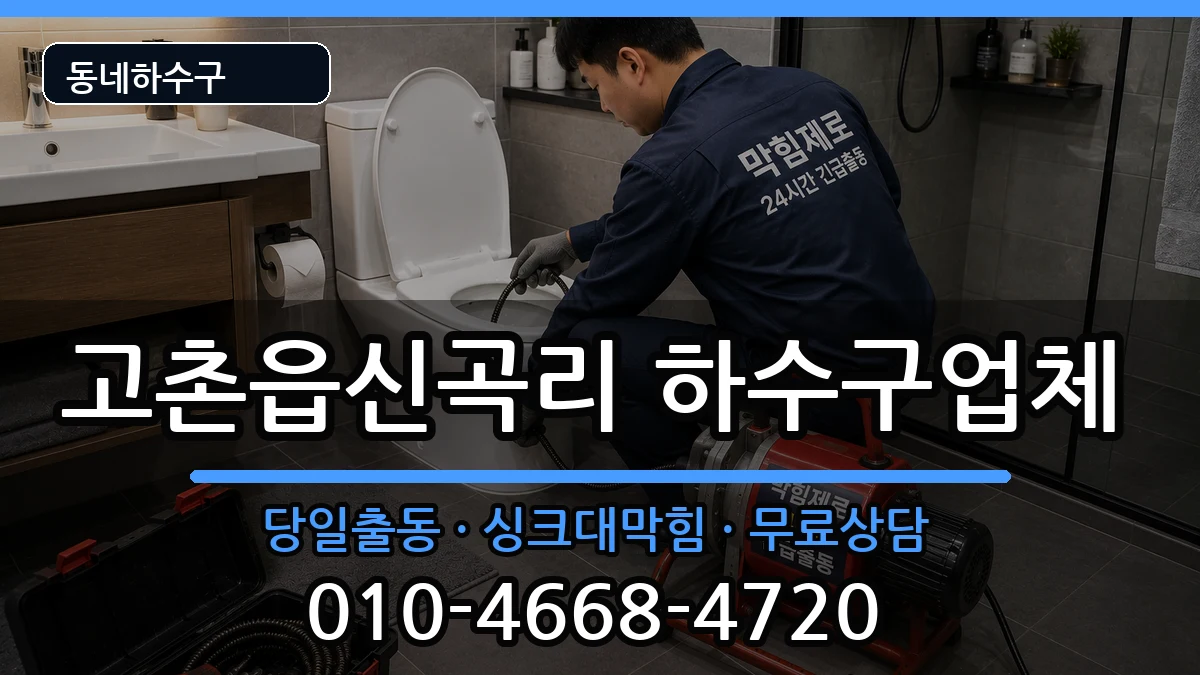 경기김포시고촌읍신곡리  하수구막힘 절차형