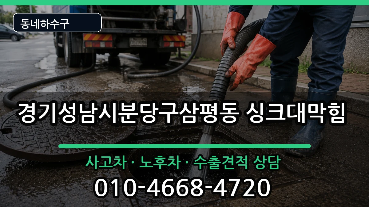 경기성남시분당구삼평동 싱크대막힘 증상 처리 안내 이미지 2