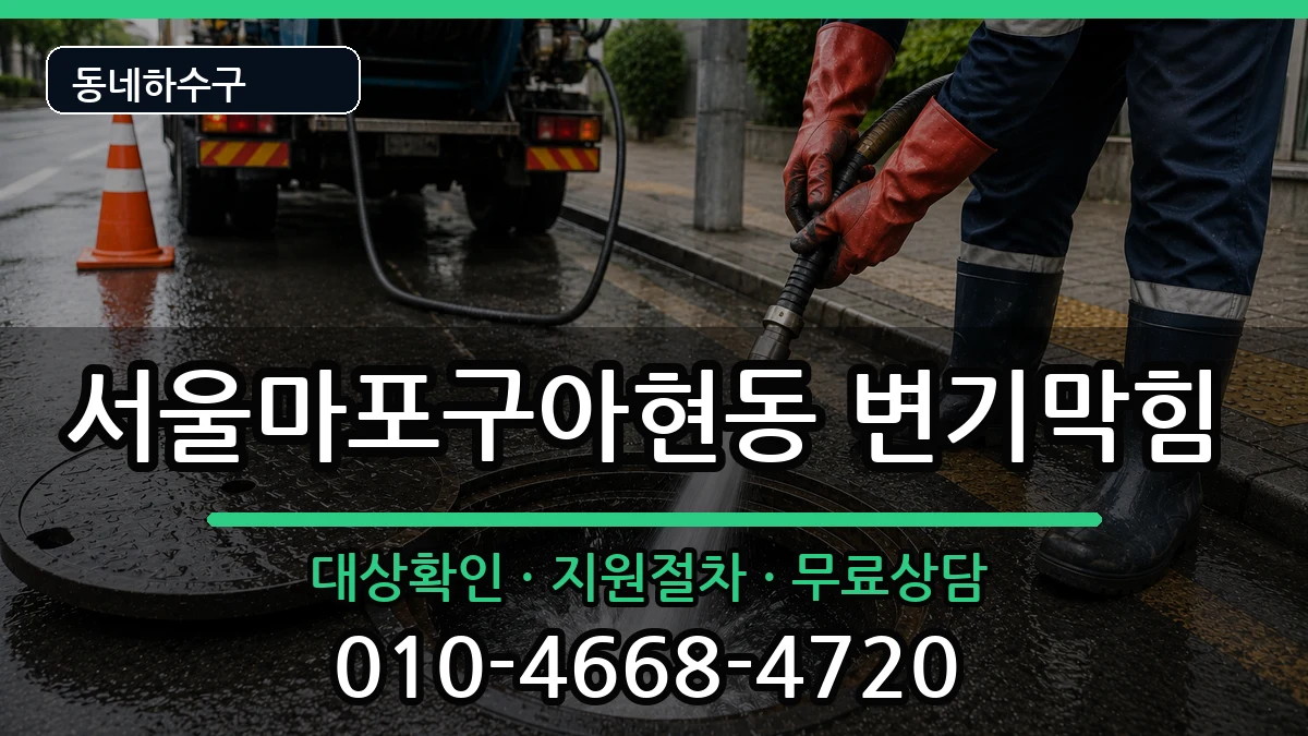서울마포구아현동 변기막힘 증상 처리 안내 이미지 2