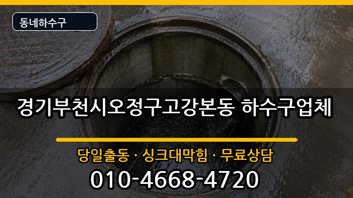 경기부천시오정구고강본동 하수구막힘 경기부천시오정구고강본동 하수구막힘 증상 처리 안내 이미지 3