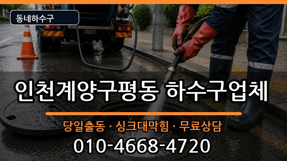 인천계양구평동 하수구막힘 증상 처리 안내 이미지 2
