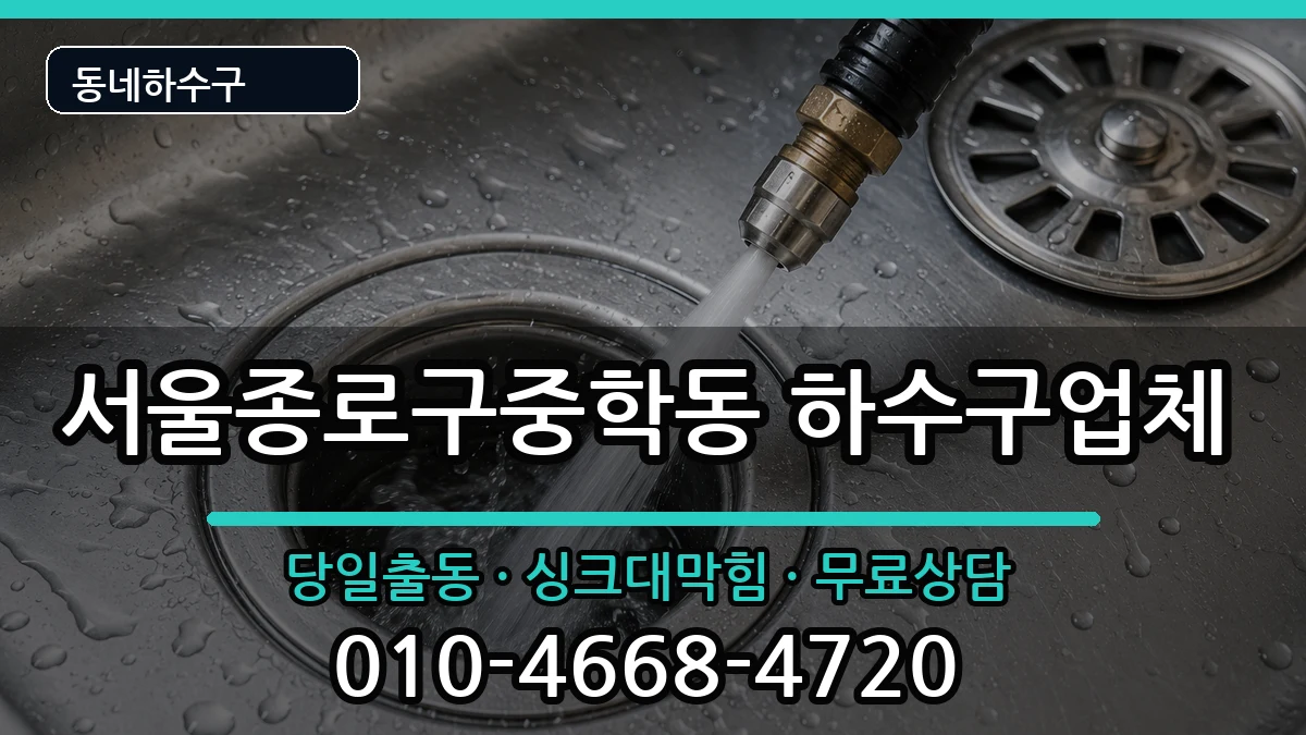 서울종로구중학동 하수구막힘 서울종로구중학동 하수구막힘 증상 처리 안내 이미지 1