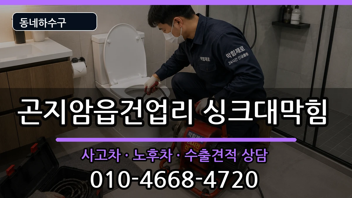경기광주시곤지암읍건업리  싱크대막힘 사례형