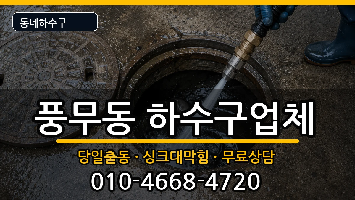 경기김포시풍무동 하수구막힘 증상 처리 안내 이미지 1
