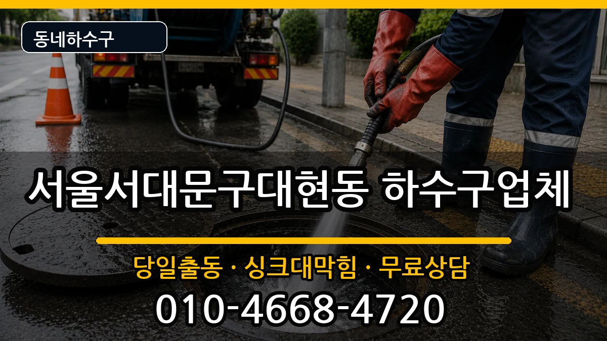 서울서대문구대현동 하수구막힘 서울서대문구대현동 하수구막힘 증상 처리 안내 이미지 1