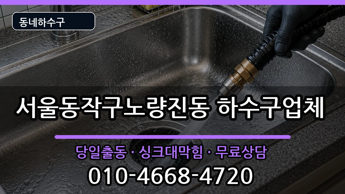 서울동작구노량진동 하수구막힘 증상 처리 안내 이미지 2