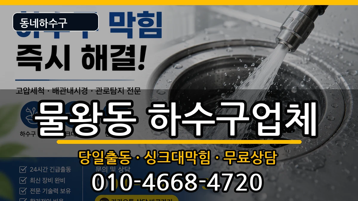 경기시흥시물왕동 하수구막힘 경기시흥시물왕동 하수구막힘 증상 처리 안내 이미지 1