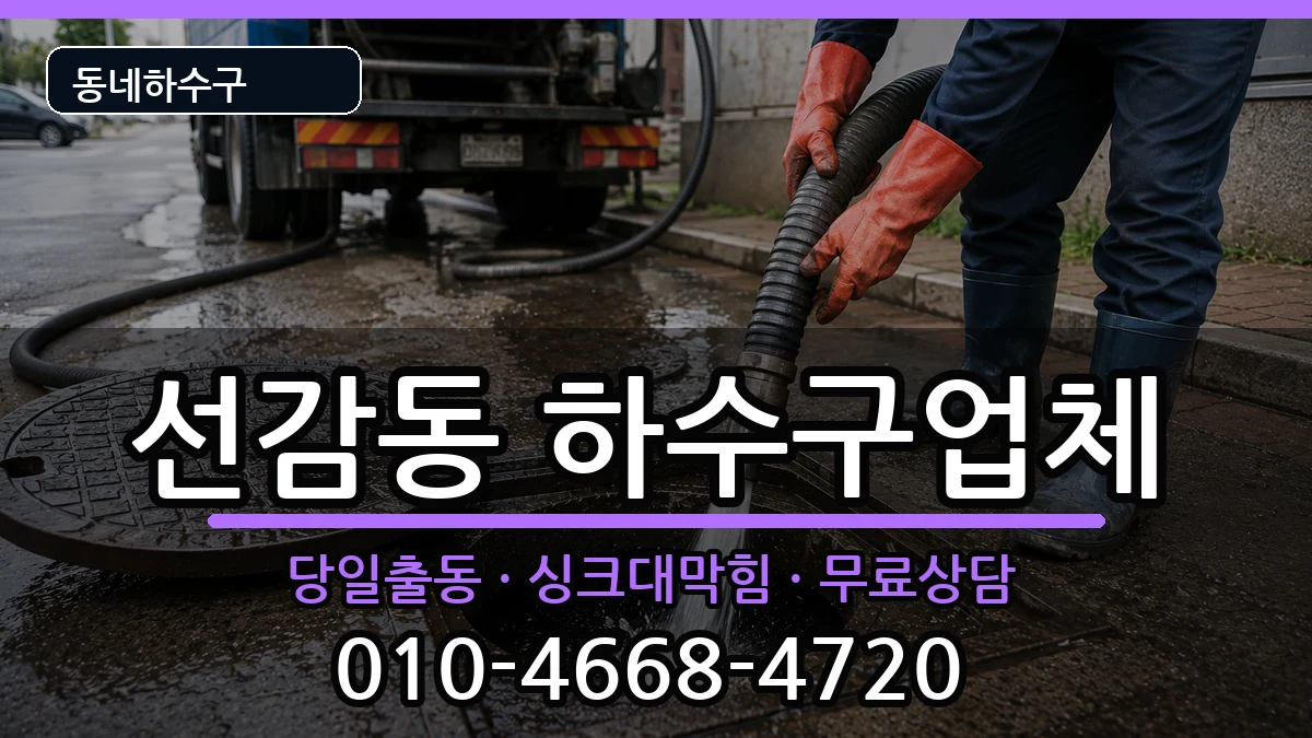 경기안산시단원구선감동 하수구막힘 증상 처리 안내 이미지 1