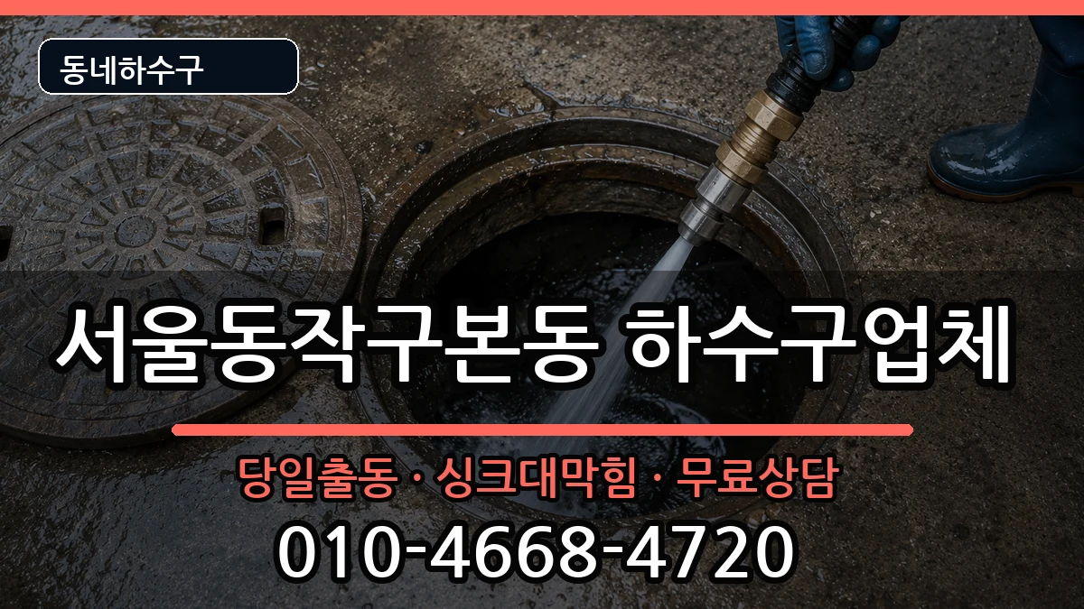 서울동작구본동 하수구막힘 서울동작구본동 하수구막힘 증상 처리 안내 이미지 2