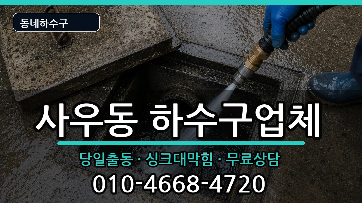경기김포시사우동 하수구막힘 증상 처리 안내 이미지 1