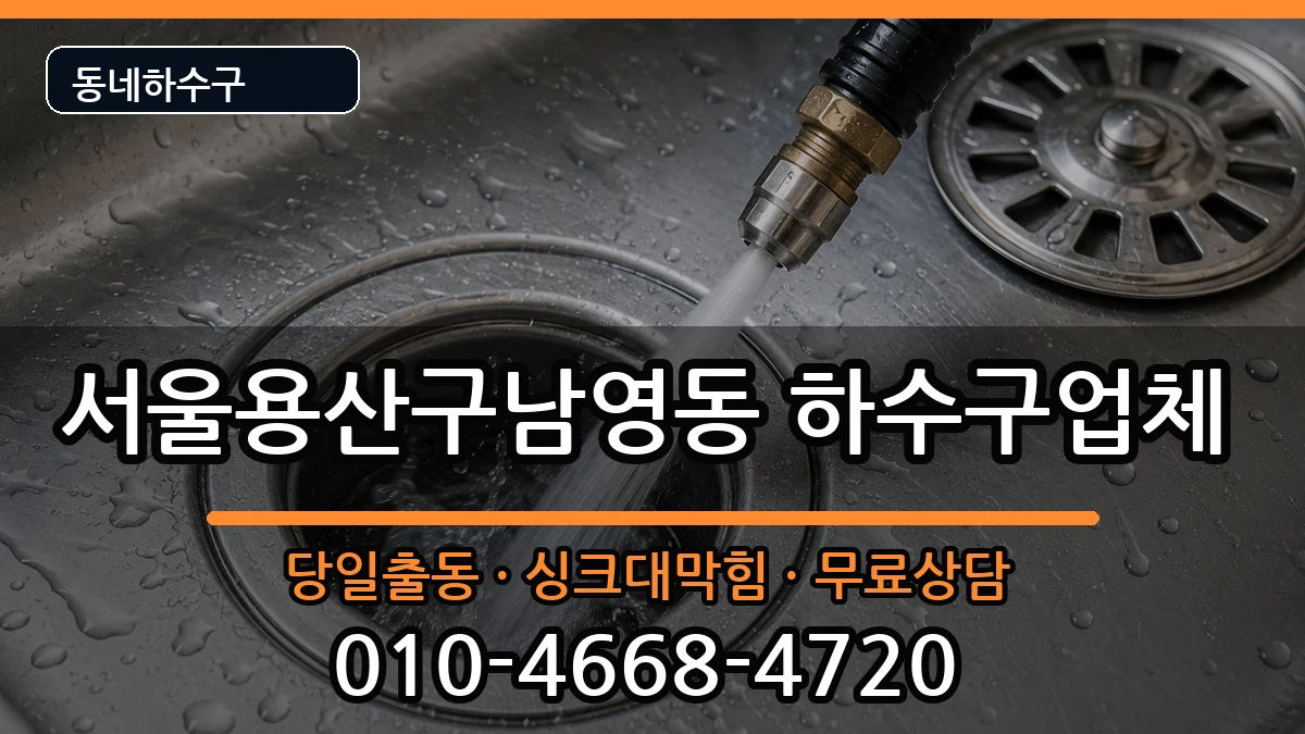 서울용산구남영동 하수구막힘 서울용산구남영동 하수구막힘 증상 처리 안내 이미지 1